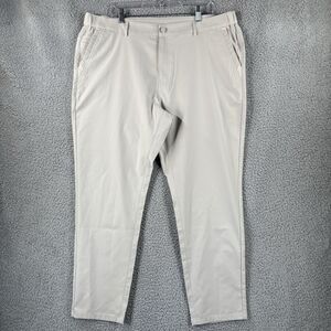 Jack Archer Jetsetter Tech Pants Men 40x30 Stone Tan Slim Fit Golf Chino Khakis